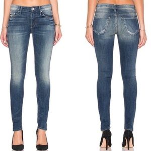 $238 24 Mother The Looker Double Trouble Skinny Blue Jeans
